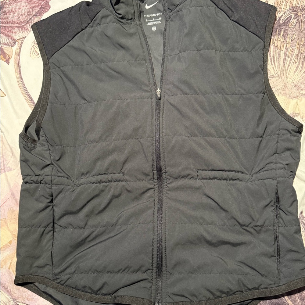 Nike Black Therma-FIT Vest with White Swoosh